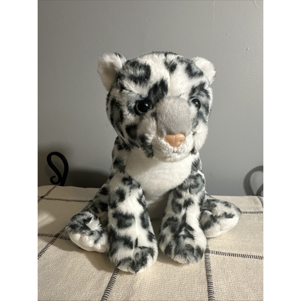 Aurora Destination Nation Snow‎ Leopard 12" Plush Stuffed Animal White